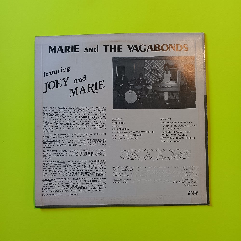 Marie & The Vagabonds - Featuring Joey And Marie AUTOGRAPHED - 1974 - MJ 1000 - Used - VG++ - Vinyl