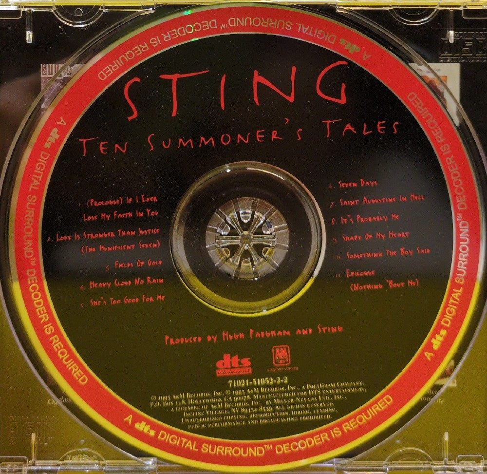Sting - Ten Summoner's Tales - 71021-51052-2-2 - Used - VG++ - CDs - Reissue - Multichannel - DTS