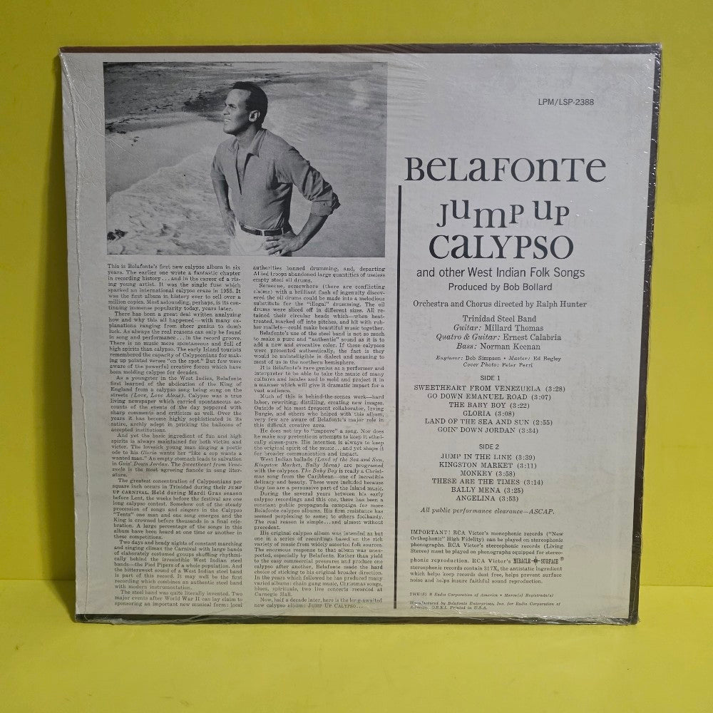 Harry Belafonte - Jump Up Calypso / Mono - 1961 - LPM-2387 - New - Sealed - Vinyl