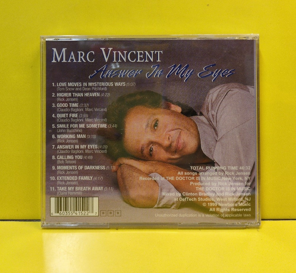 Marc Vincent - Answer In My Eyes - 1999 - NM-1318 - New - Sealed - CDs