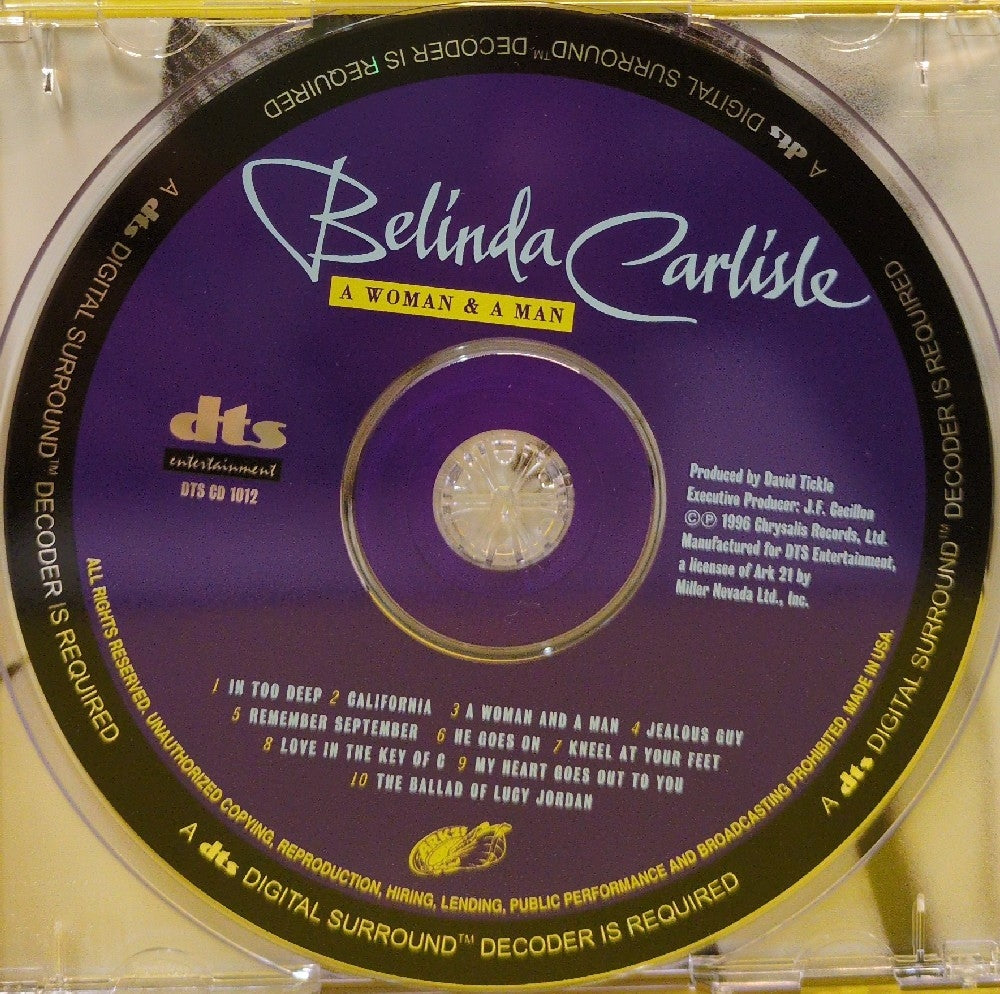 Belinda Carlisle - A Woman & A Man - 1997 - 7102151012-2-4 - Used - VG++ - CDs - Reissue - Remastered - Multichannel - DTS