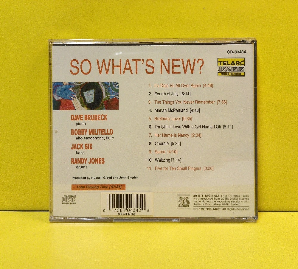 The Dave Brubeck Quartet - So What's New? - 1998 - CD-83434 - Used - VG++ - CDs - Multichannel - DTS