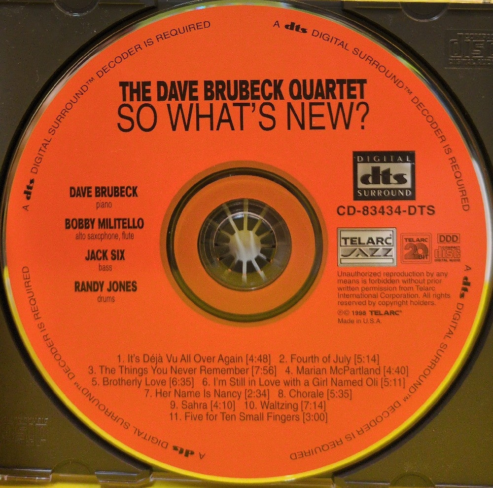 The Dave Brubeck Quartet - So What's New? - 1998 - CD-83434 - Used - VG++ - CDs - Multichannel - DTS