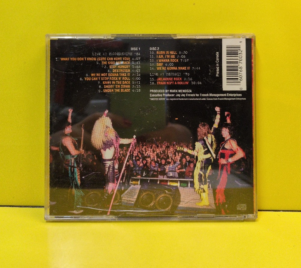Twisted Sister - Live At Hammersmith - 1994 - CMC 7003CD - Used - VG++ - CDs - 2xCD - Canadian Import