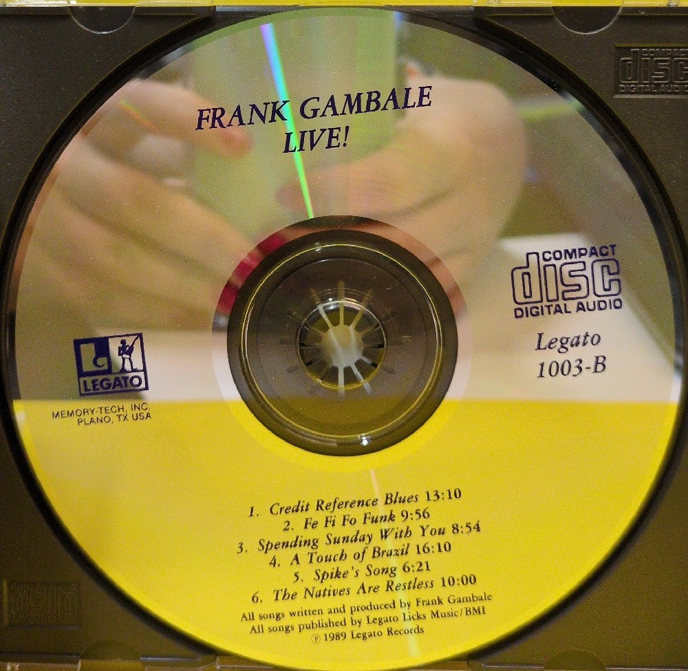 Frank Gambale - Live! - 1989 - Legato 1003-B - Used - VG++ - CDs