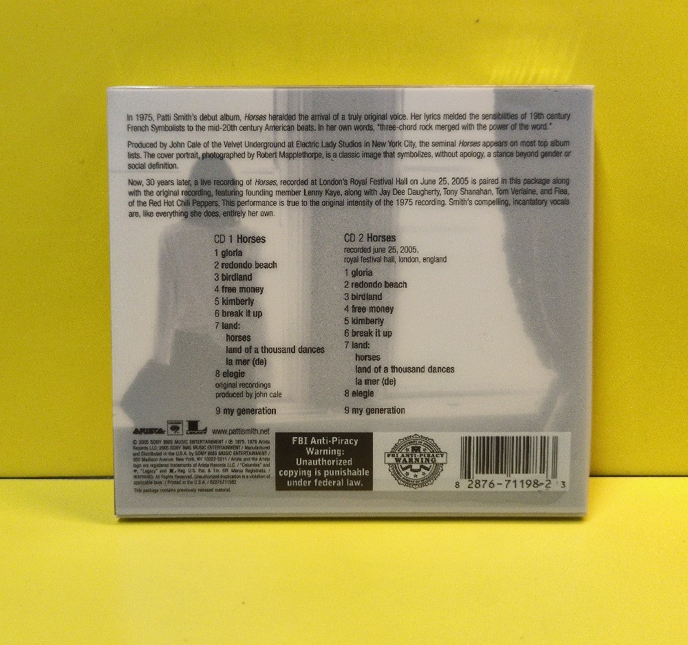 Patti Smith - Horses / Horses - 2005 - 82876711982 - Used - EX - CDs - 2xCD - Legacy Edition