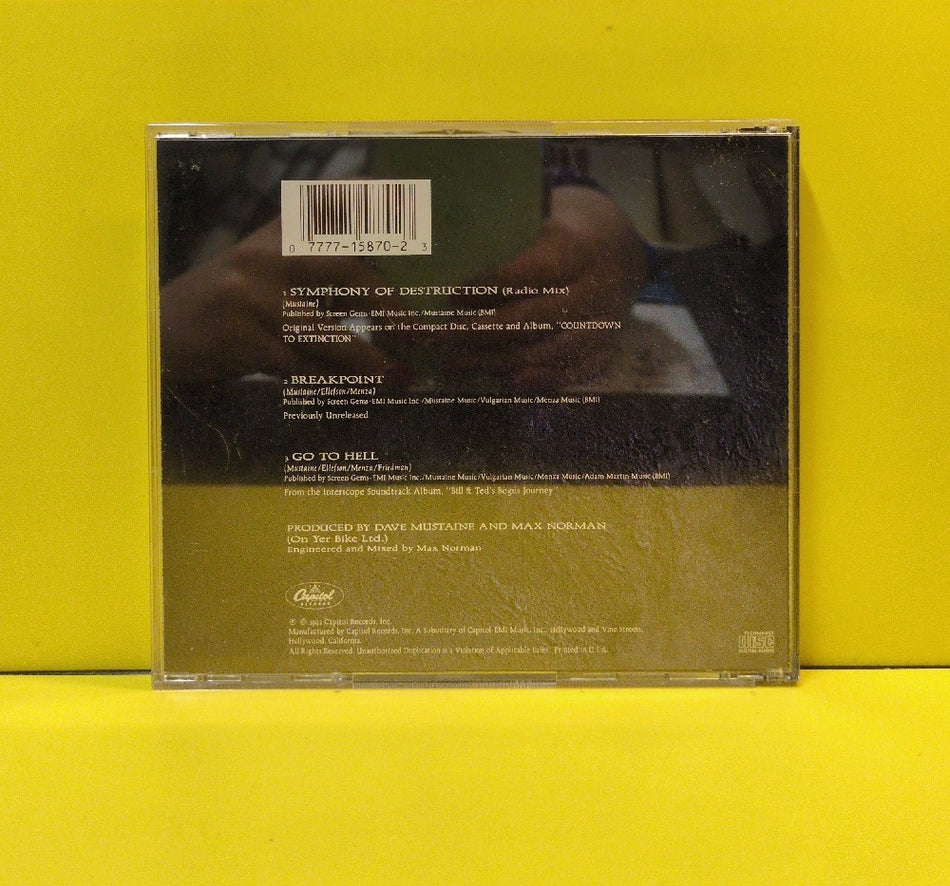 Megadeth - Symphony Of Destruction - 1992 - C2-15870 - Used - EX - CDs - CD Single