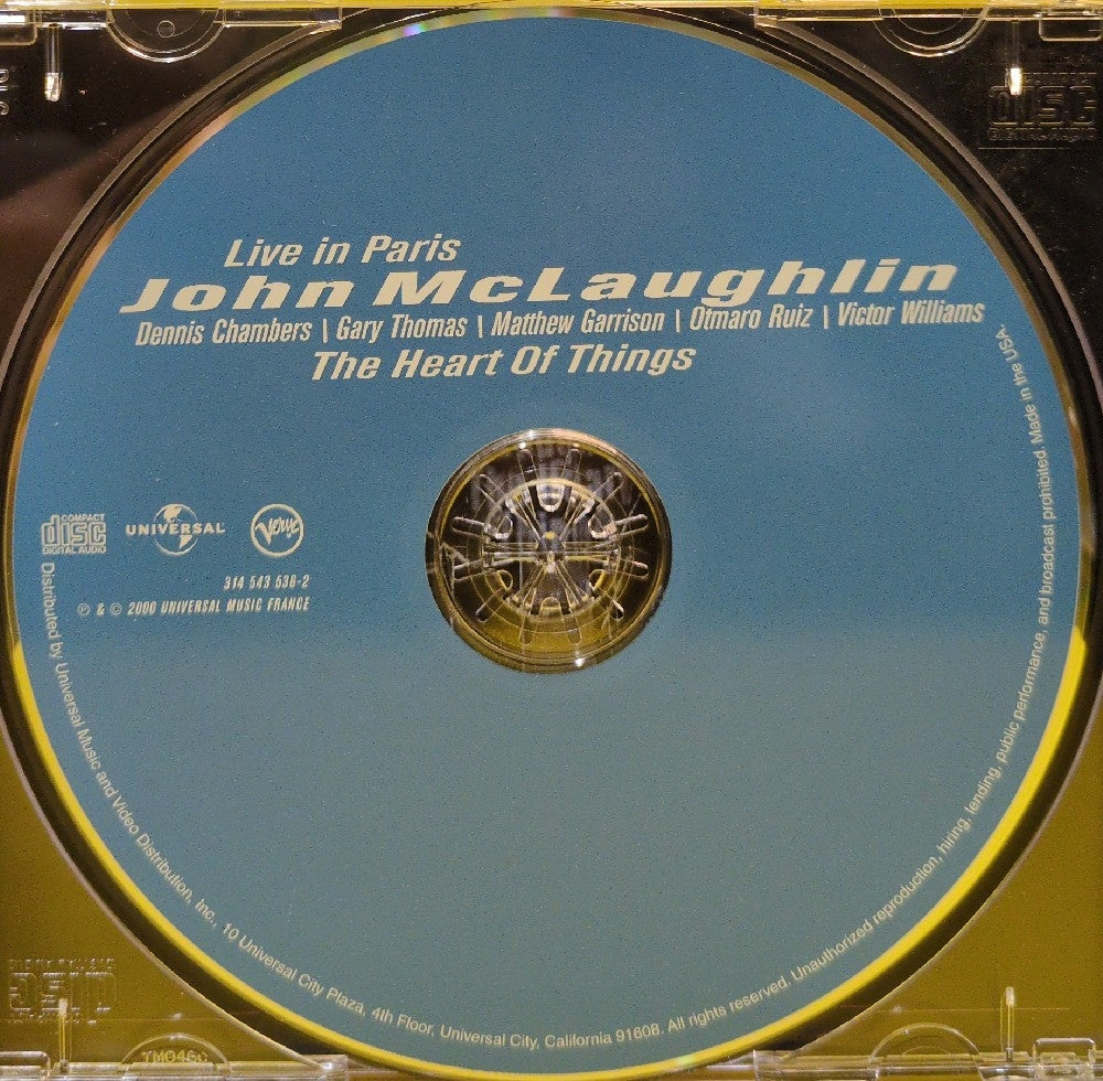 John McLaughlin - The Heart Of Things: Live In Paris - 2000 - 314 543 536-2 - Used - EX - CDs