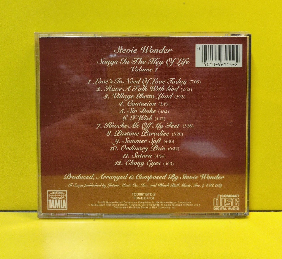 Stevie Wonder - Songs In The Key Of Life Volume I - TCD06115TD-2 / PCN-DIDX-108 - Used - EX - CDs