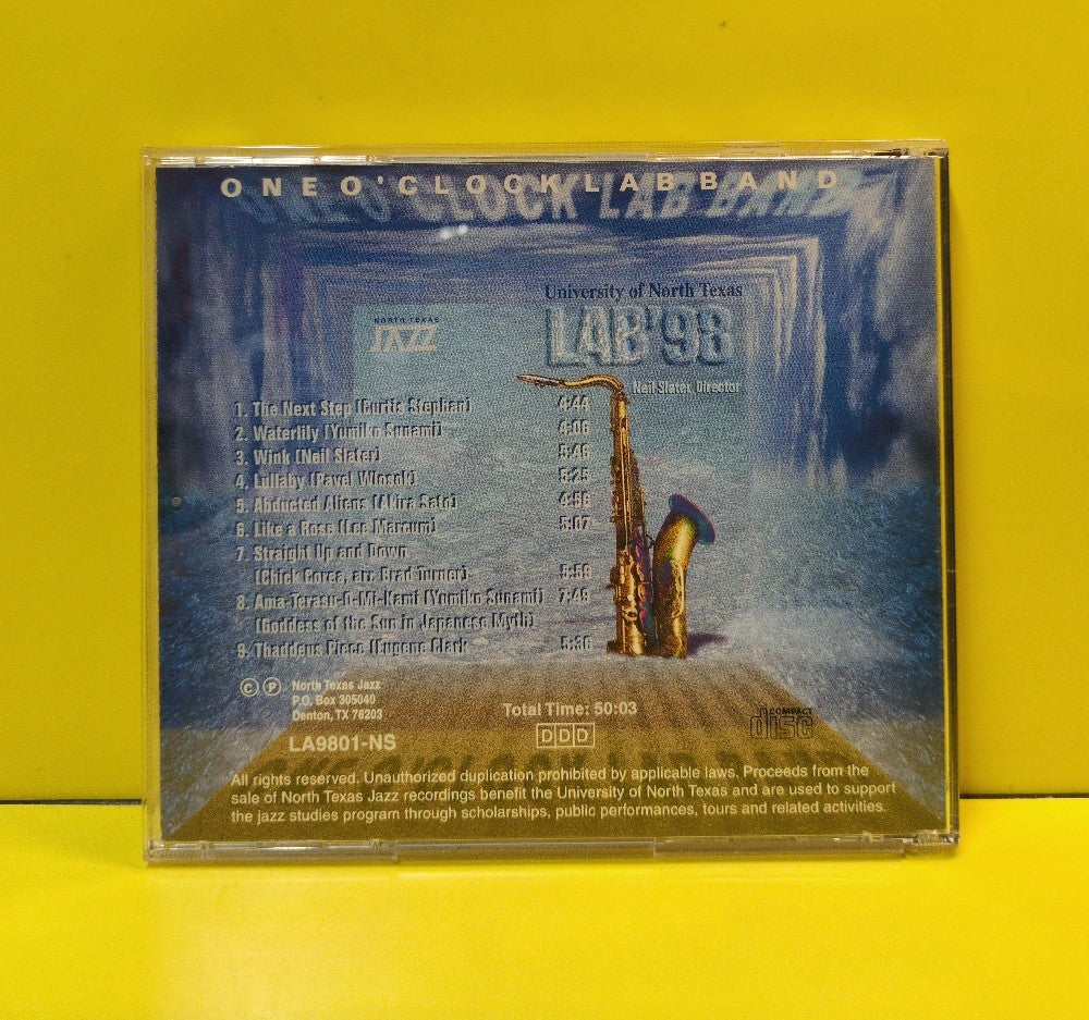 University Of North Texas One O'Clock Lab Band, Neil Slater - Lab '98 - 1998 - LA9801-NS - Used - EX - CDs