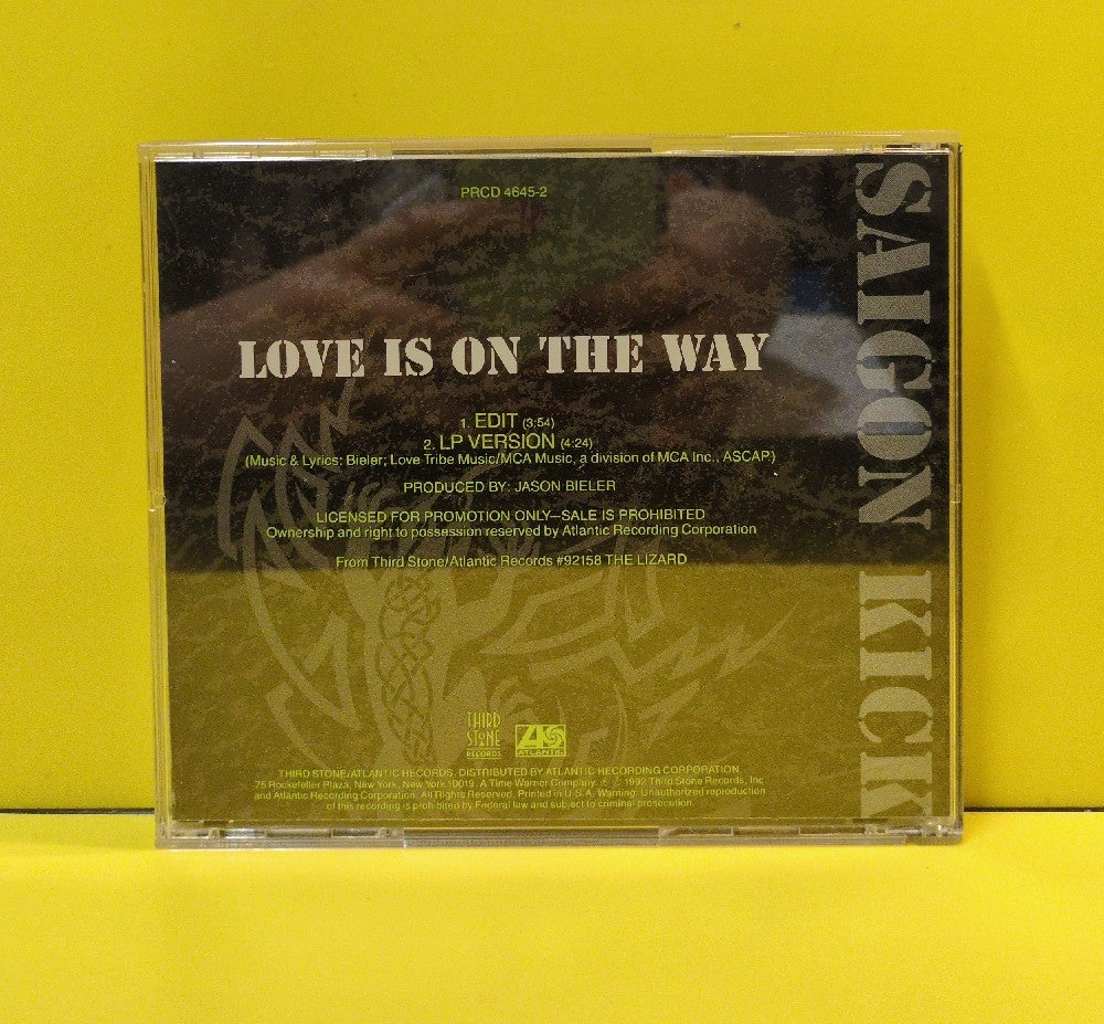 Saigon Kick - Love Is On The Way - 1992 - PRCD 4645-2 - Used - EX - CDs - CD Single - Promo