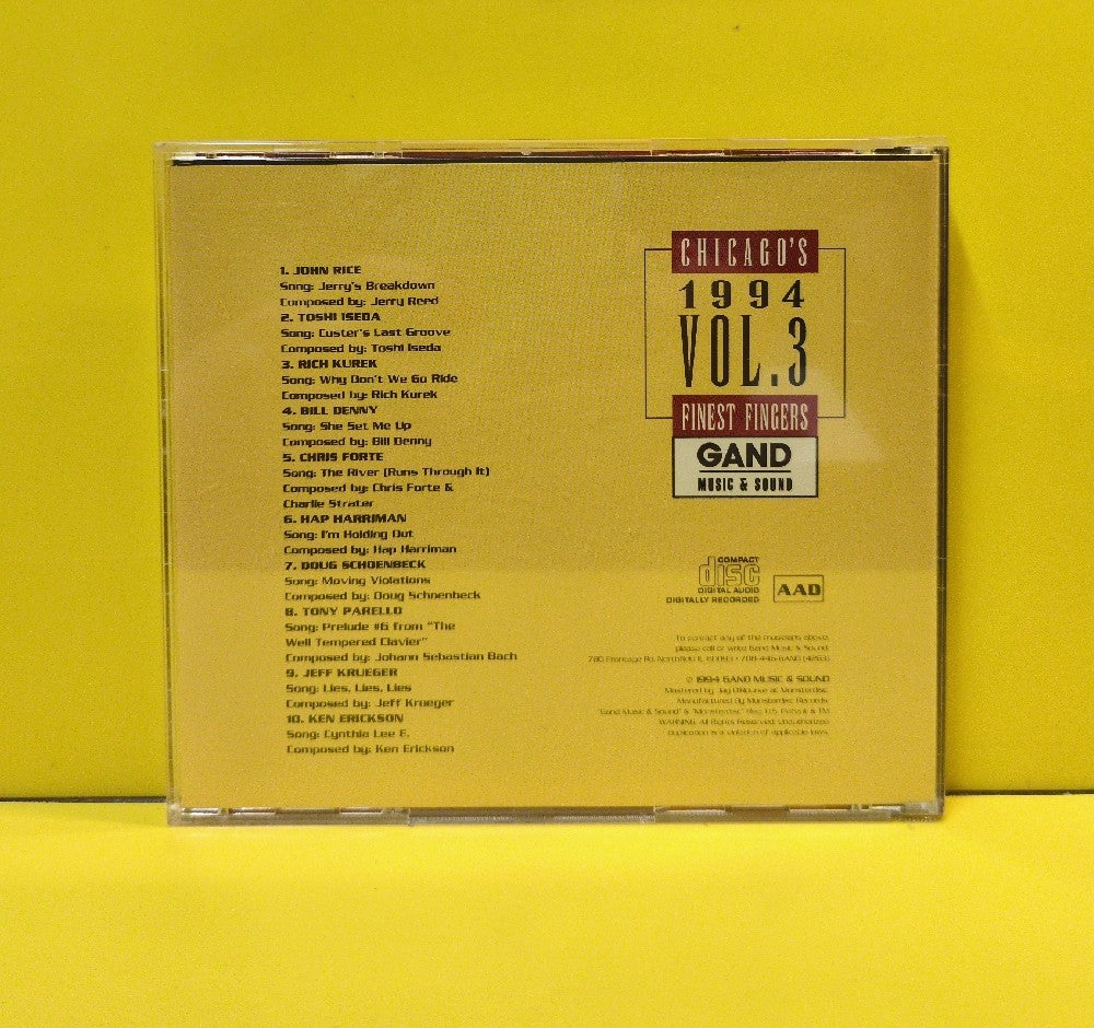 Various - Chicago's Finest Fingers Vol. 3 - 1994 - G 94001 - Used - EX - CDs