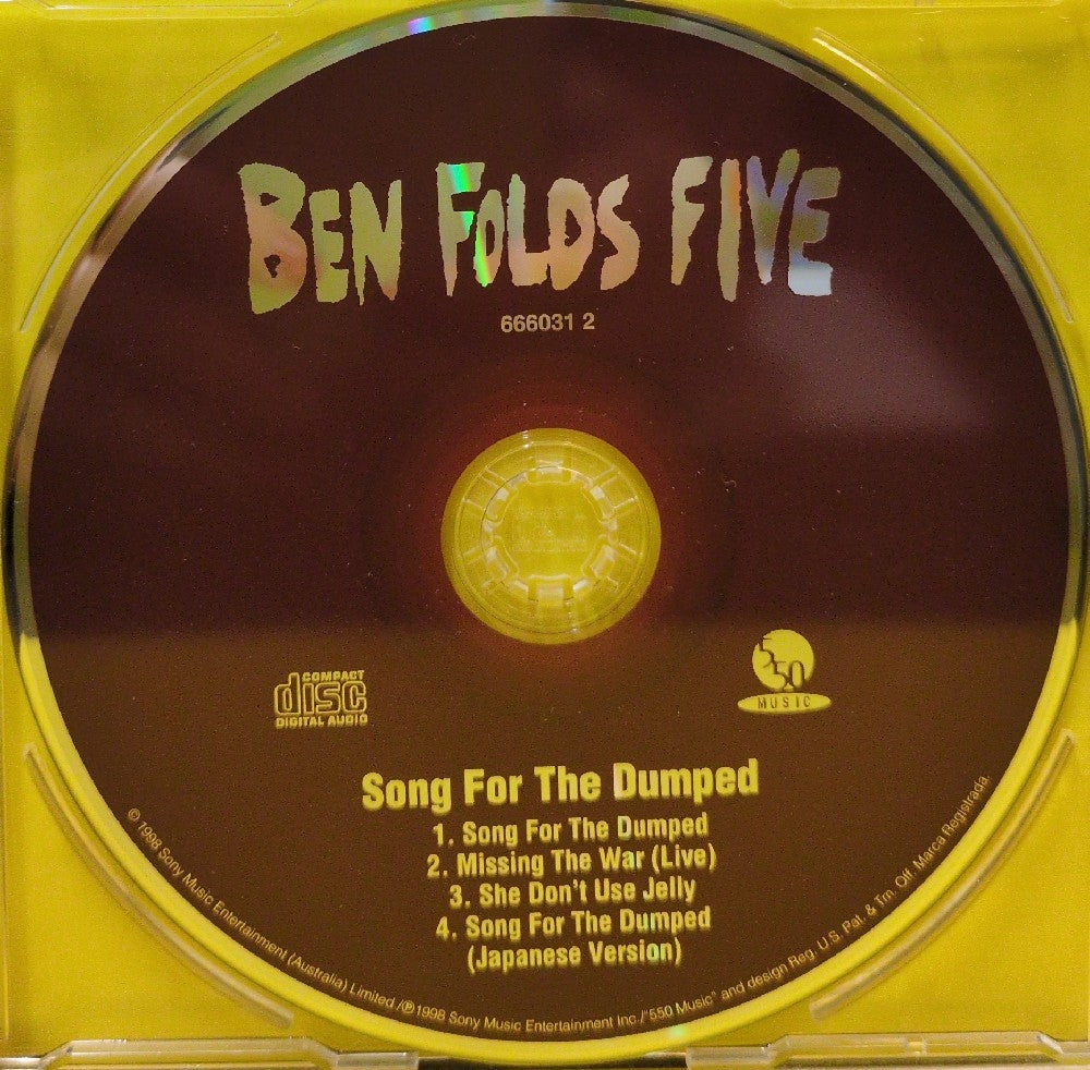 Ben Folds Five - Song For The Dumped - 1998 - 666031 2 - Used - EX - CDs - CD Single - Australian Import