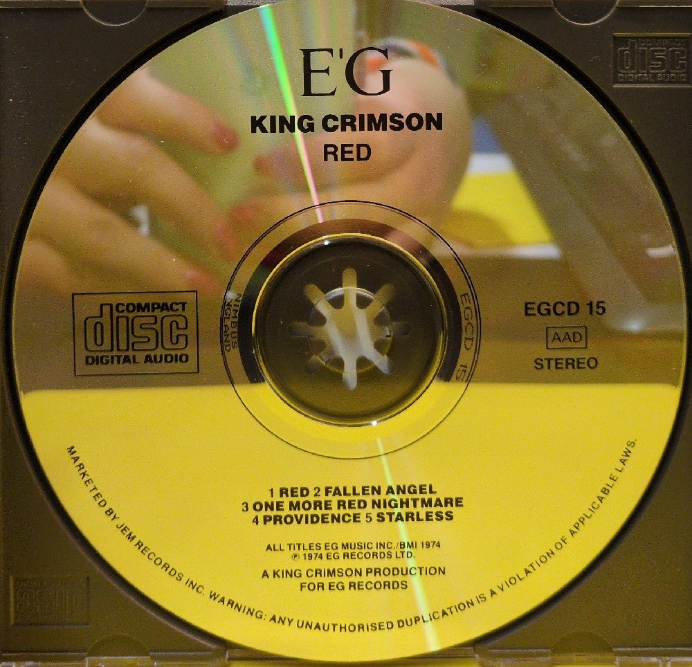 King Crimson - Red - 1986 - EGCD 15 - Used - EX - CDs - Reissue - Jem