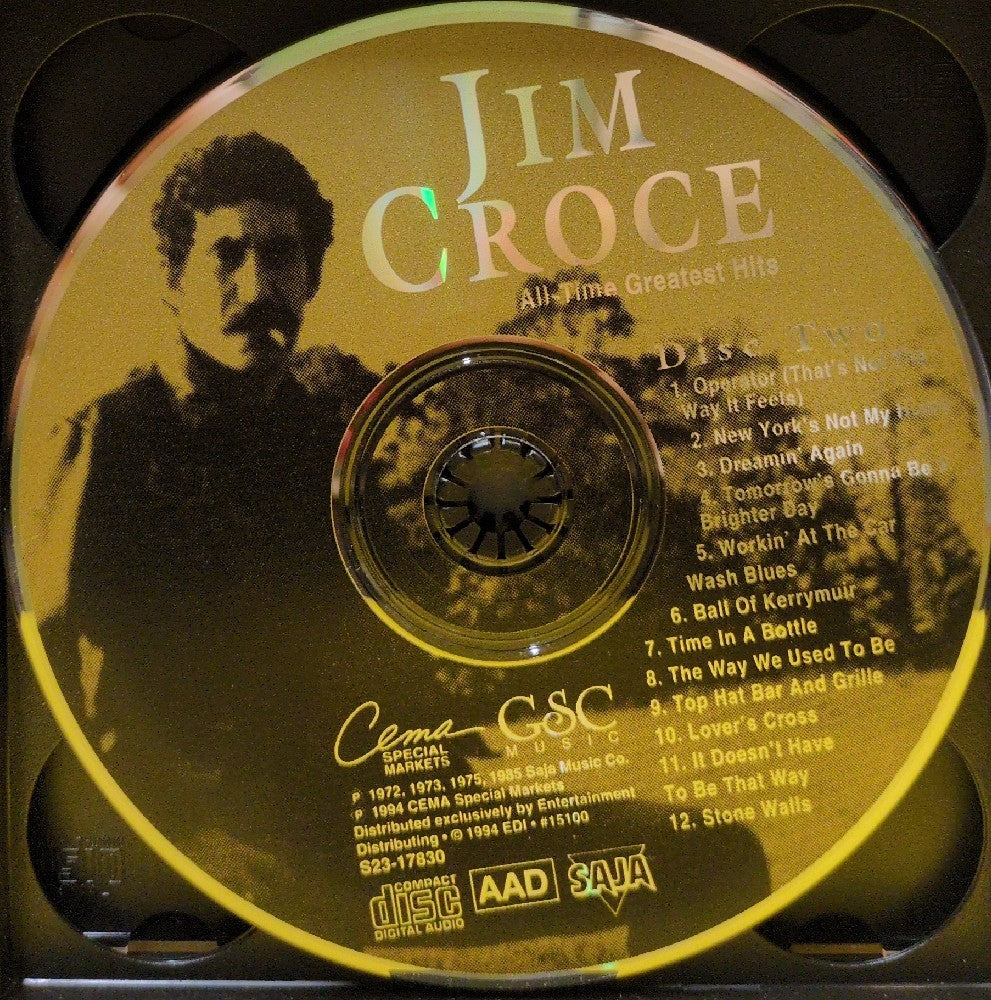 Jim Croce - 36 All-Time Greatest Hits - 1994 - #15100 - Used - EX - CDs - 3xCD Set