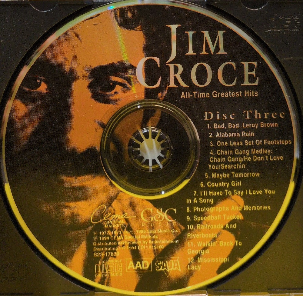 Jim Croce - 36 All-Time Greatest Hits - 1994 - #15100 - Used - EX - CDs - 3xCD Set