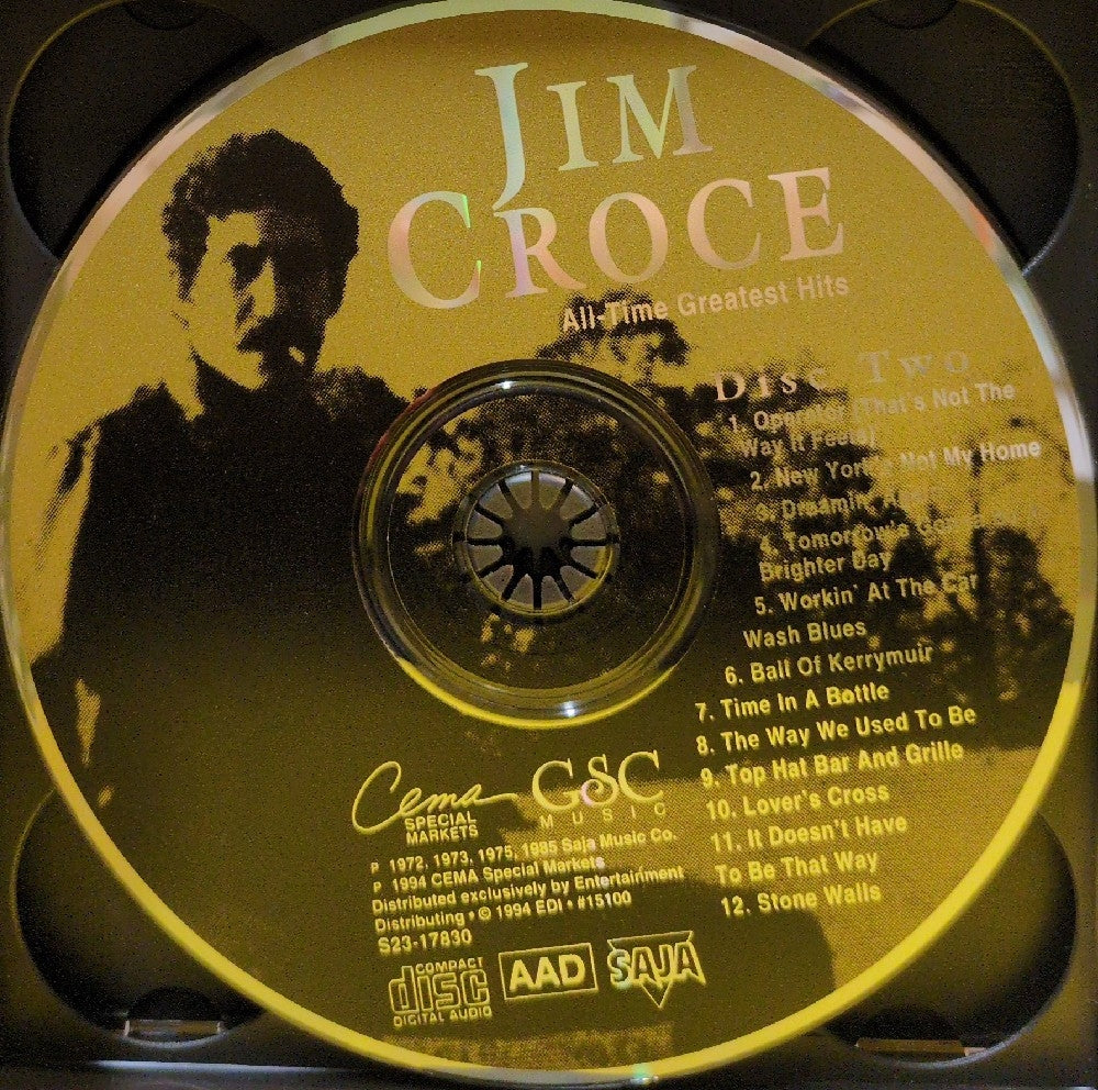 Jim Croce - 36 All-Time Greatest Hits - 1994 - #15100 - Used - EX - CDs - 3xCD Set