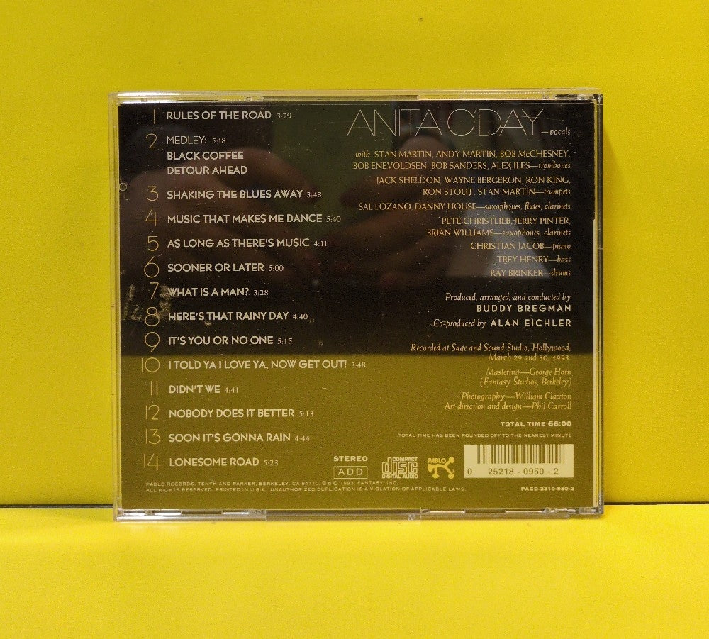 Anita O'Day With The Jack Sheldon Orchestra - Rules Of The Road - 1993 - PACD-2310-950-2 - Used - EX - CDs