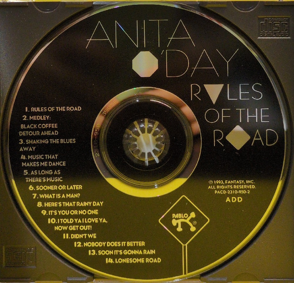Anita O'Day With The Jack Sheldon Orchestra - Rules Of The Road - 1993 - PACD-2310-950-2 - Used - EX - CDs