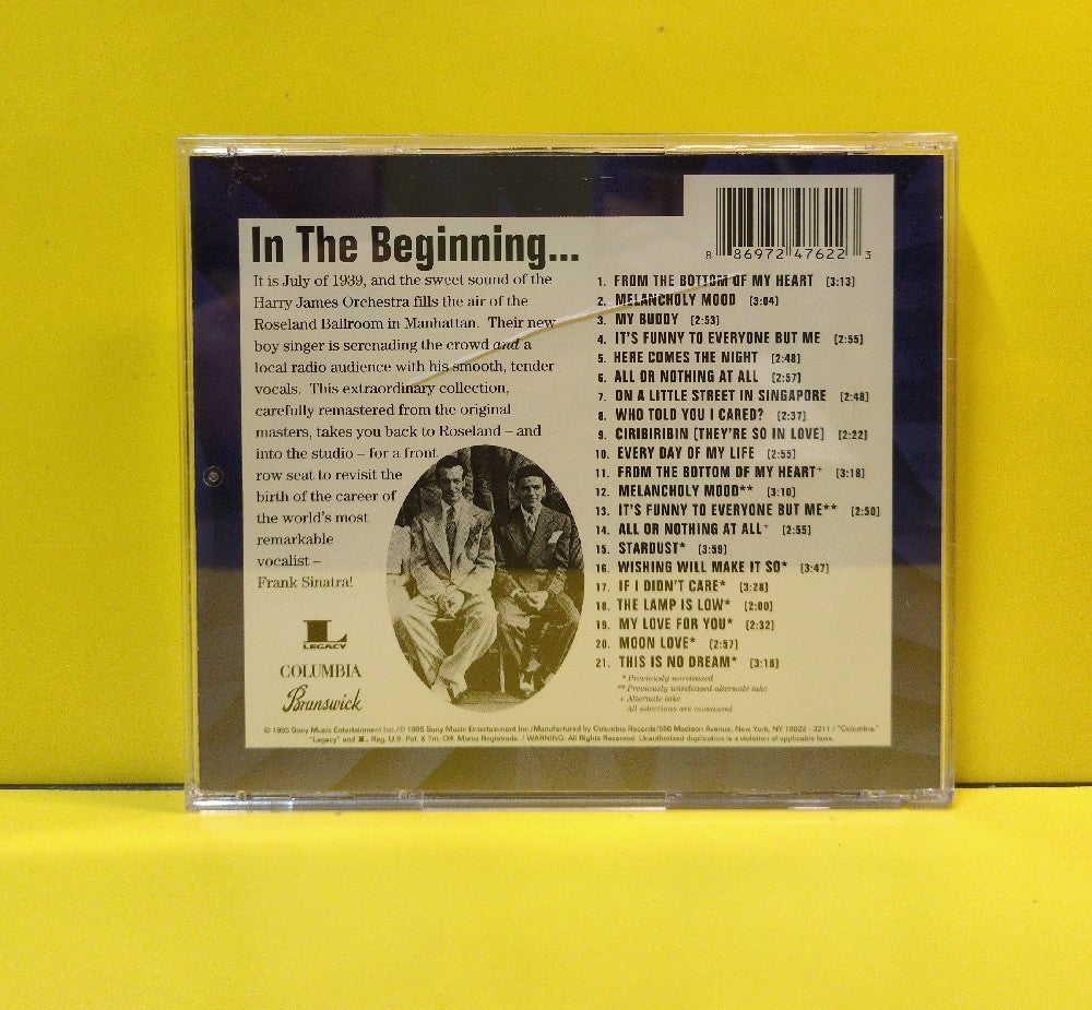 Harry James And His Orchestra Featuring Frank Sinatra - The Complete Recordings Nineteen Thirty-Nine - 1995 - CK 66377 - Used - EX - CDs