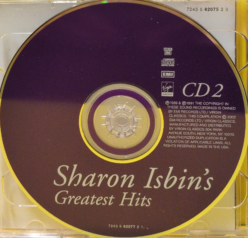 Sharon Isbin - Greatest Hits - 2002 - 7243 562075 2 3 - Used - EX - CDs - 2xCD