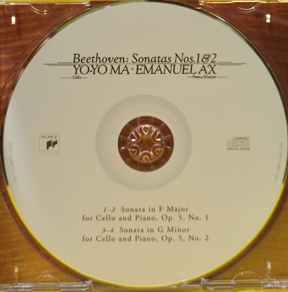 Yo-Yo Ma, Emanuel Ax - Beethoven: Sonatas Nos. 1 & 2 - 2012 - 88697 54468 2 - Used - EX - CDs - Reissue