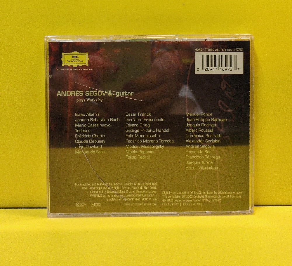 Segovia - The Art Of Segovia - 289 471 697-2 - Used - EX - CDs - 2xCD