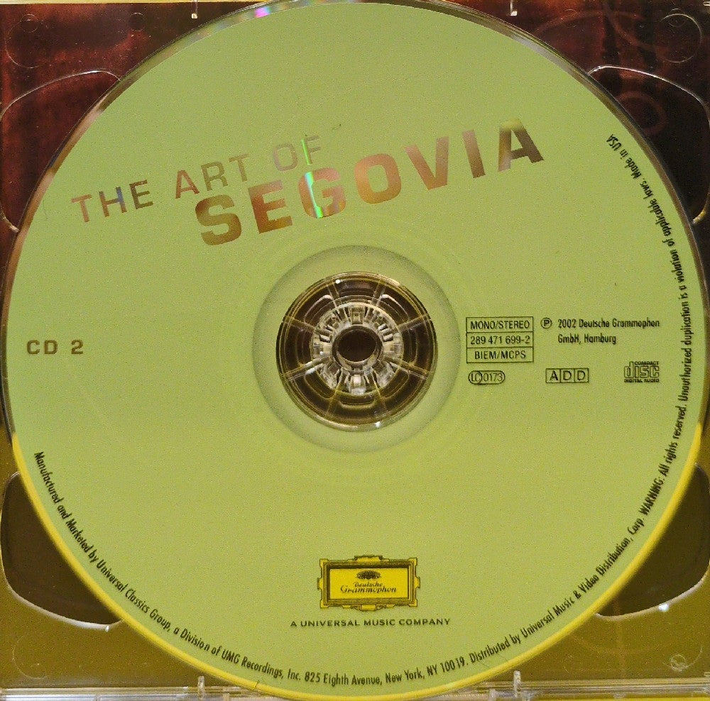 Segovia - The Art Of Segovia - 289 471 697-2 - Used - EX - CDs - 2xCD
