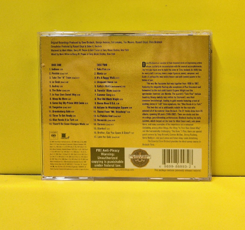 Dave Brubeck - The Essential Dave Brubeck - 2003 - C2K 86993 - Used - EX - CDs - 2xCD - Remastered