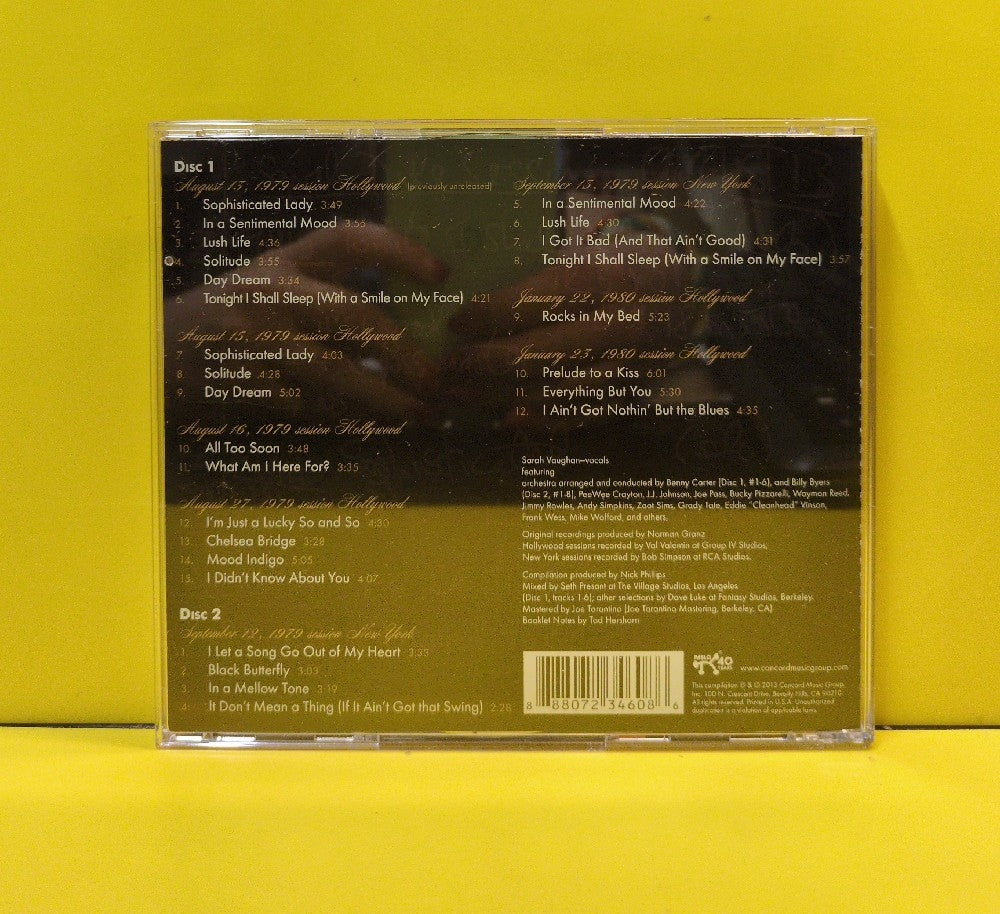 Sarah Vaughan - Sophisticated Lady: The Duke Ellington Songbook Collection - 2013 - PAB-34608-02 - Used - EX - CDs - 2xCD