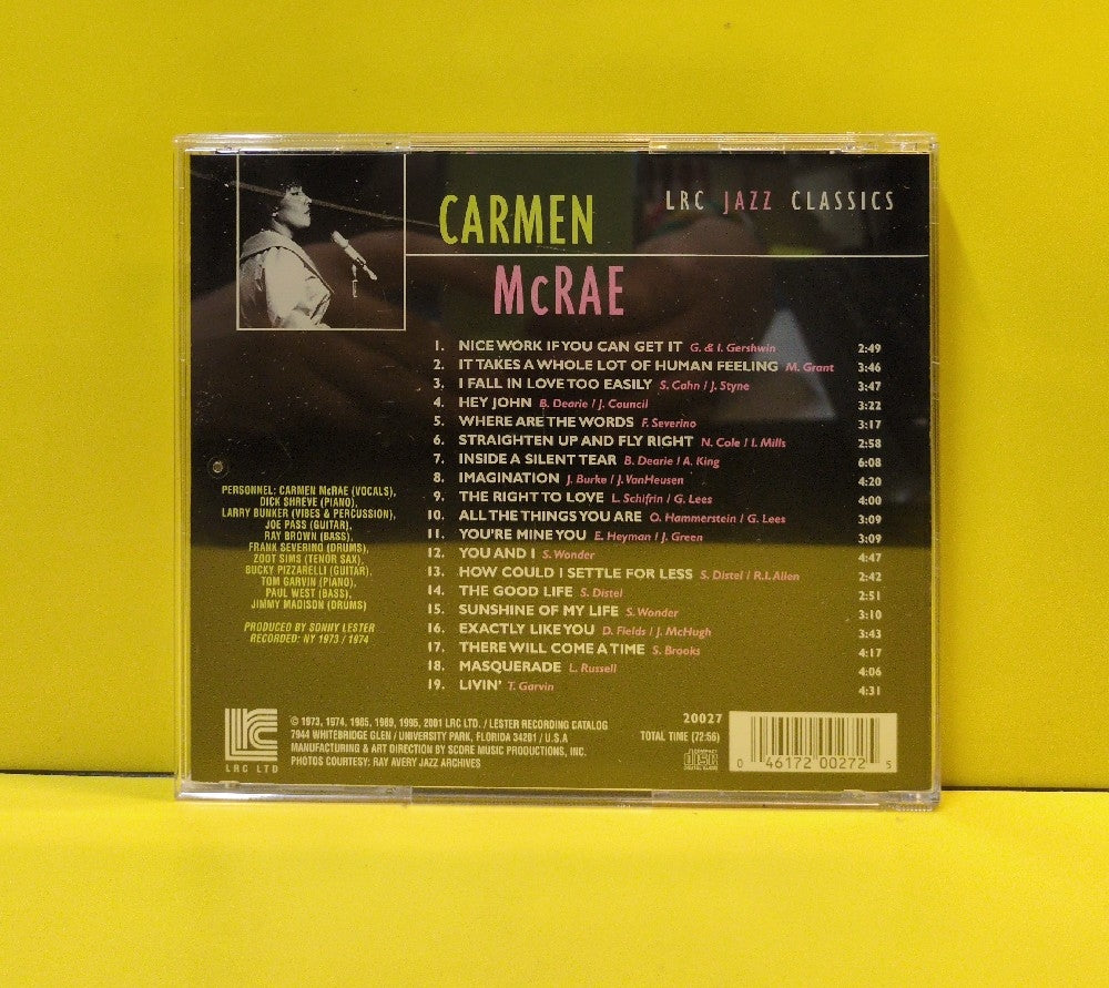 Carmen McRae - Velvet Soul - 2001 - 20027 - Used - EX - CDs - Reissue