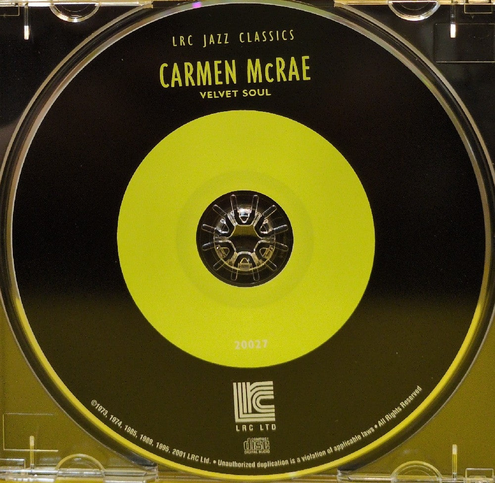 Carmen McRae - Velvet Soul - 2001 - 20027 - Used - EX - CDs - Reissue