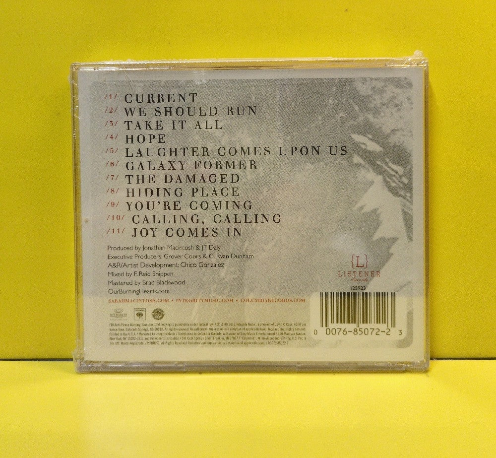 Sarah Macintosh - Current - 2012 - 00076 85072 2 - New - Sealed - CDs
