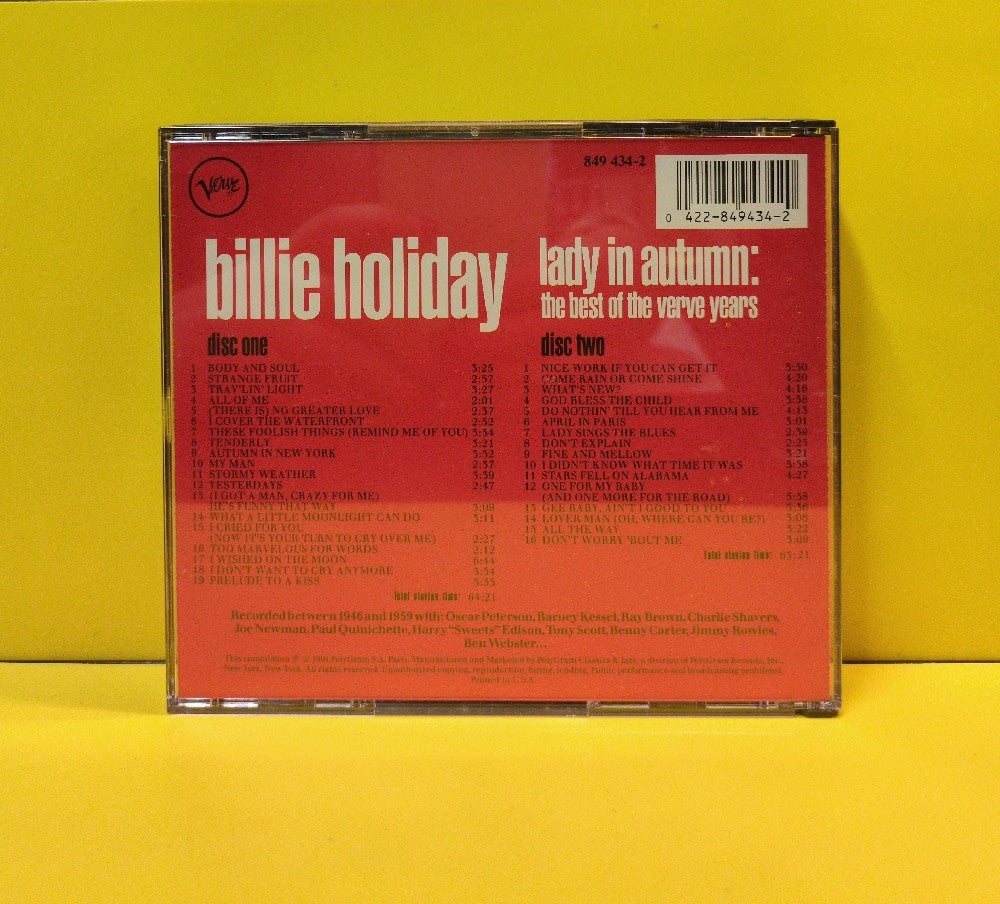 Billie Holiday - Lady In Autumn: The Best Of The Verve Years - 1991 - 849 434-2 - Used - EX - CDs - 2xCD - Remastered