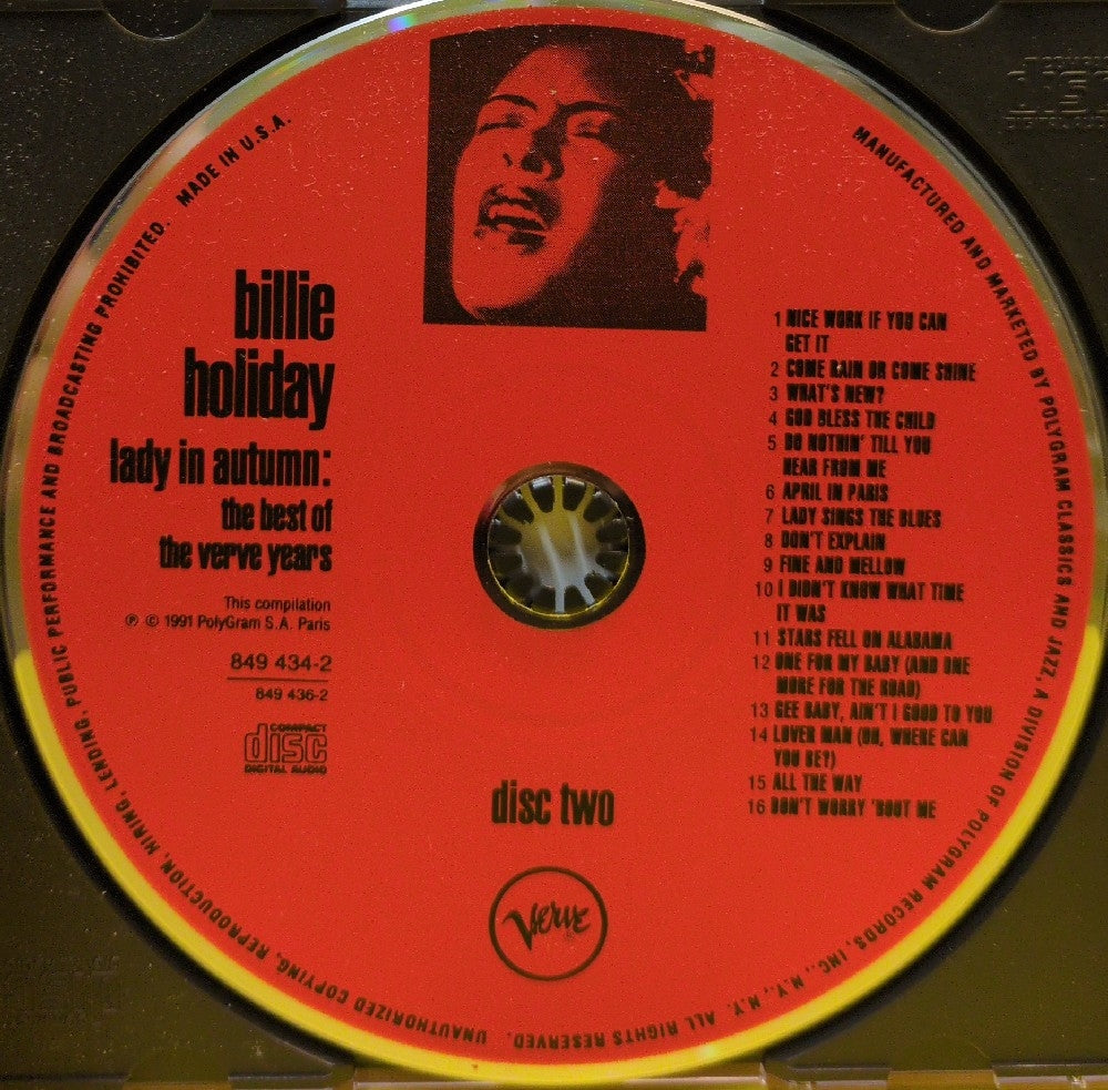 Billie Holiday - Lady In Autumn: The Best Of The Verve Years - 1991 - 849 434-2 - Used - EX - CDs - 2xCD - Remastered