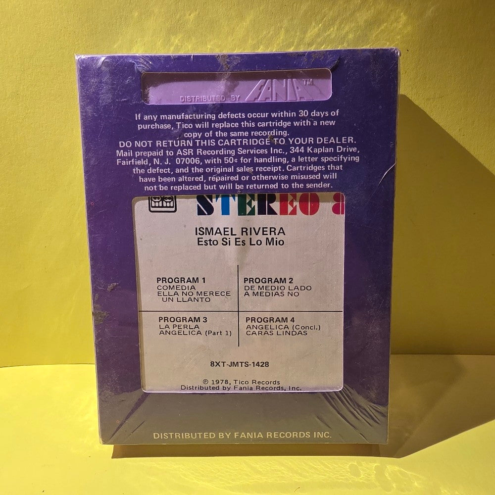 Ismael Rivera Y Sus Cachimbos - Esto Si Es Lo Mio - 1978 - 8XT-JMTS-1428 - New - Sealed - 8-Track