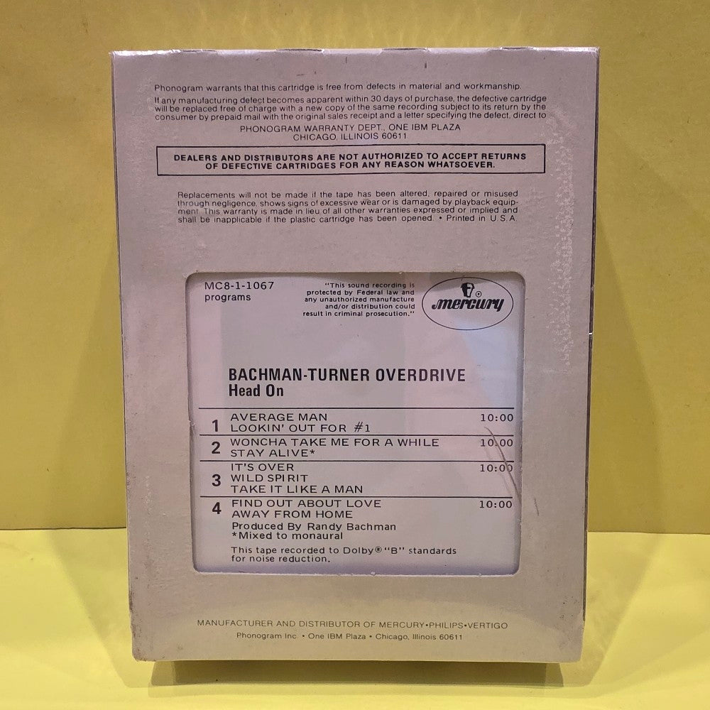 Backman-Turner Overdrive - Head On - 1975 - MC8-1-1067 - New - Sealed - 8-Track