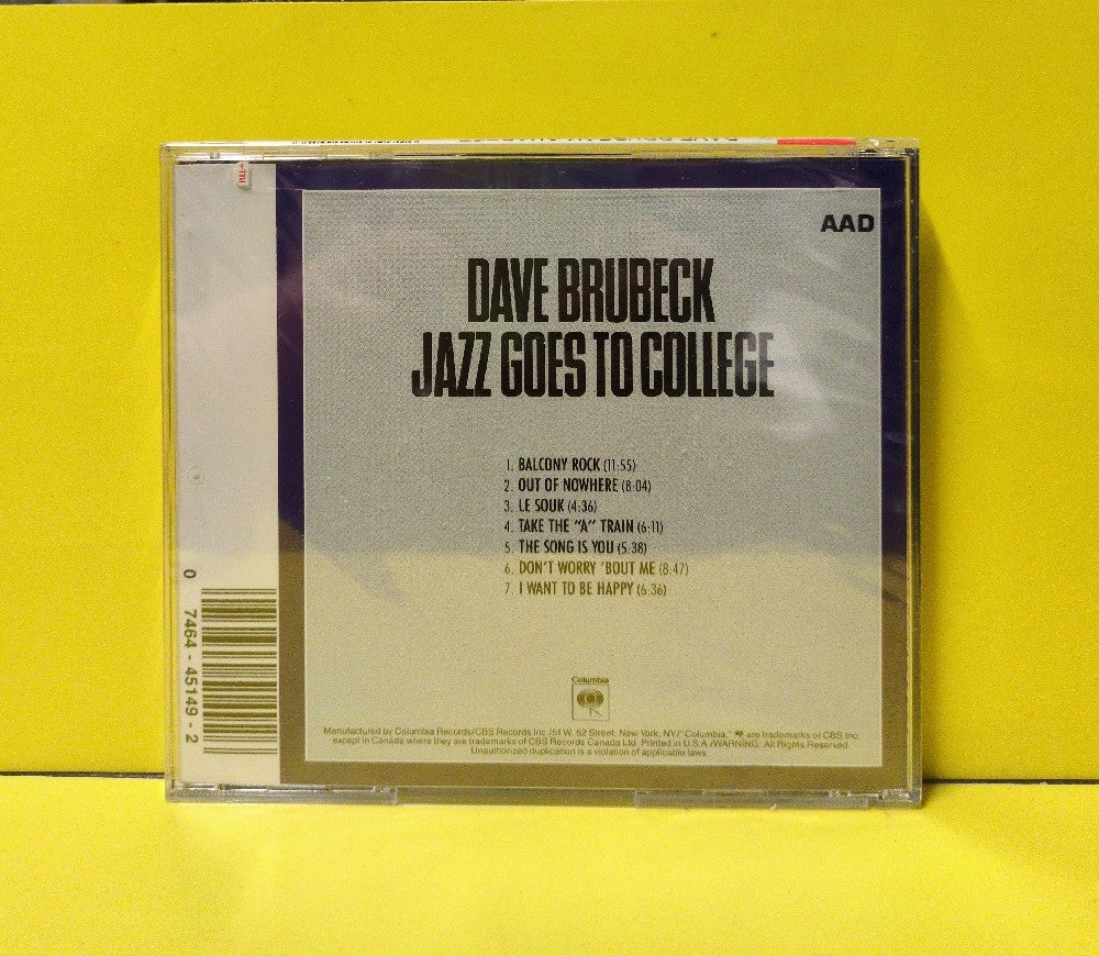 The Dave Brubeck Quartet - Jazz Goes To College - 1989 - CK 45149 - New - Sealed - CDs - Reissue - Remastered