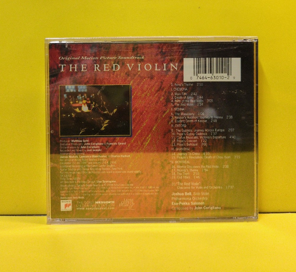 John Corigliano, Joshua Bell, Philharmonia Orchestra, Esa-Pekka Salonen - The Red Violin (Original Motion Picture Soundtrack) - 1999 - SK 63010 - New - Sealed - CDs