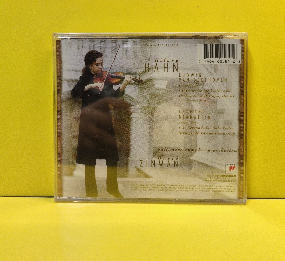 Beethoven / Bernstein - Hilary Hahn, Baltimore Symphony Orchestra, David Zinman - Violin Concerto / Serenade - 1999 - SK 60584 - New - Sealed - CDs