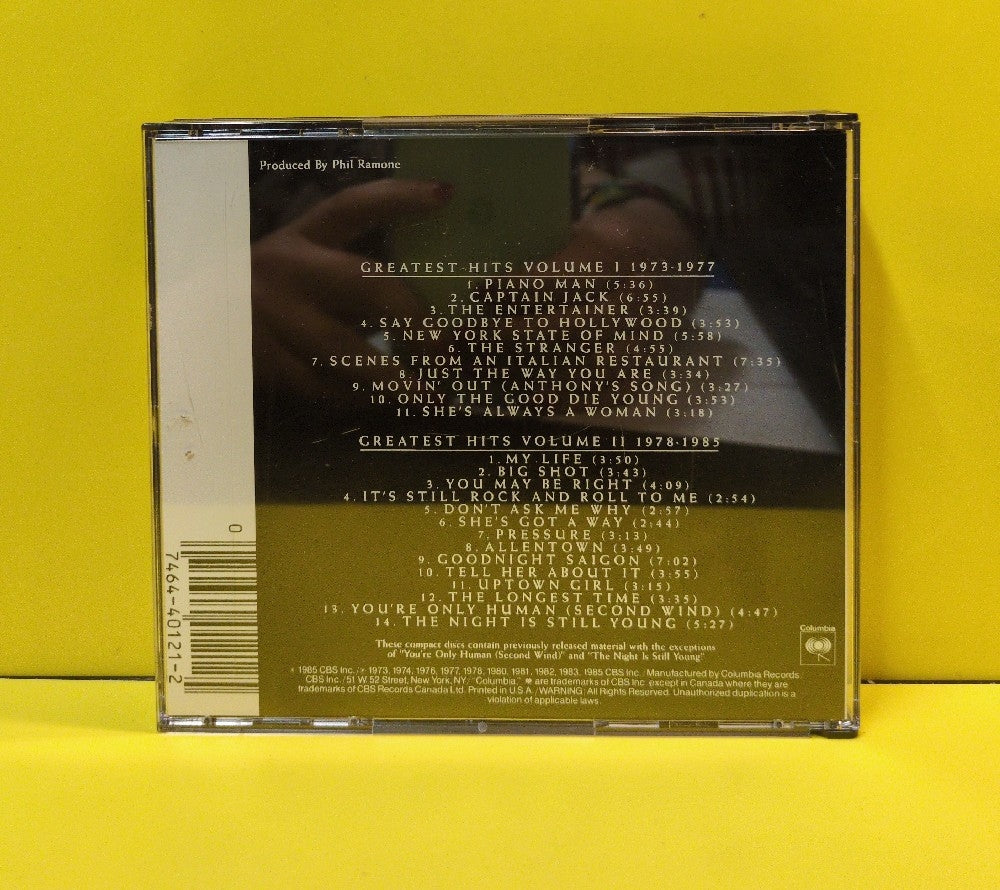 Billy Joel - Greatest Hits Volume I & Volume II - G2K 40121 - Used - EX - CDs - 2xCD