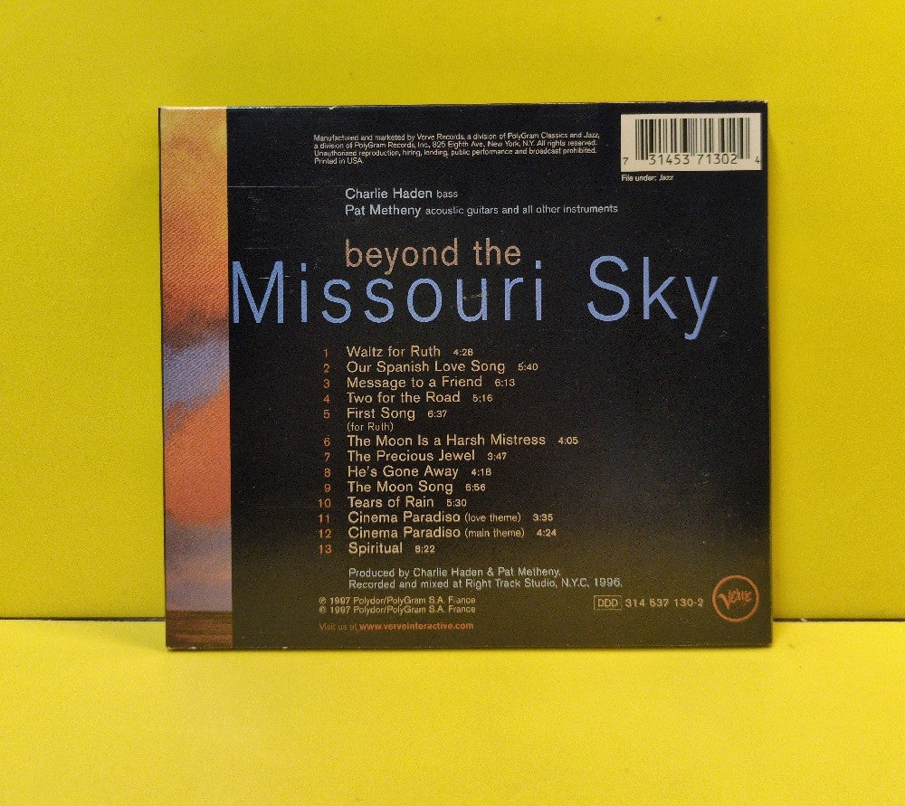 Charlie Haden & Pat Metheny - Beyond The Missouri Sky (Short Stories) - 1997 - 314 537 130-2 - Used - EX - CDs - Digipak