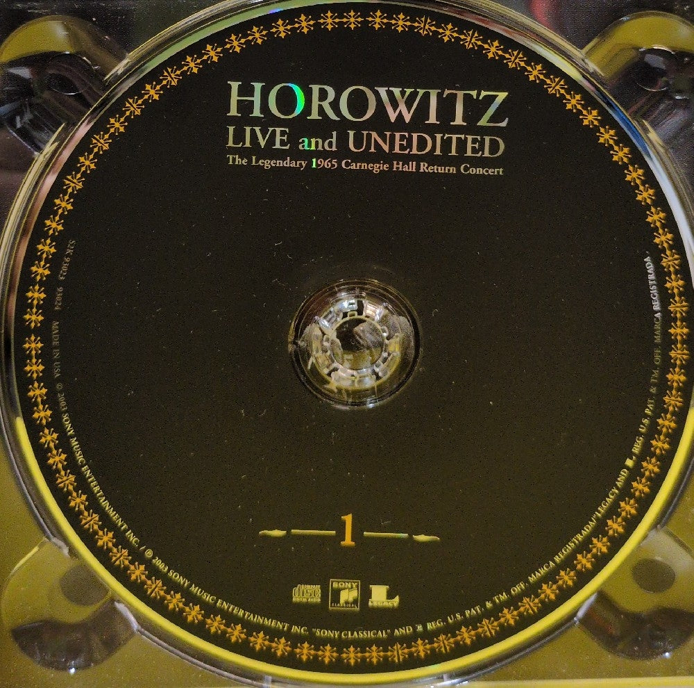 Vladimir Horowitz - Horowitz Live And Unedited  (The Historic 1965 Carnegie Hall Return Concert) - 2003 - S2K 93023 - Used - EX - CDs - 2xCD/1xDVD Set