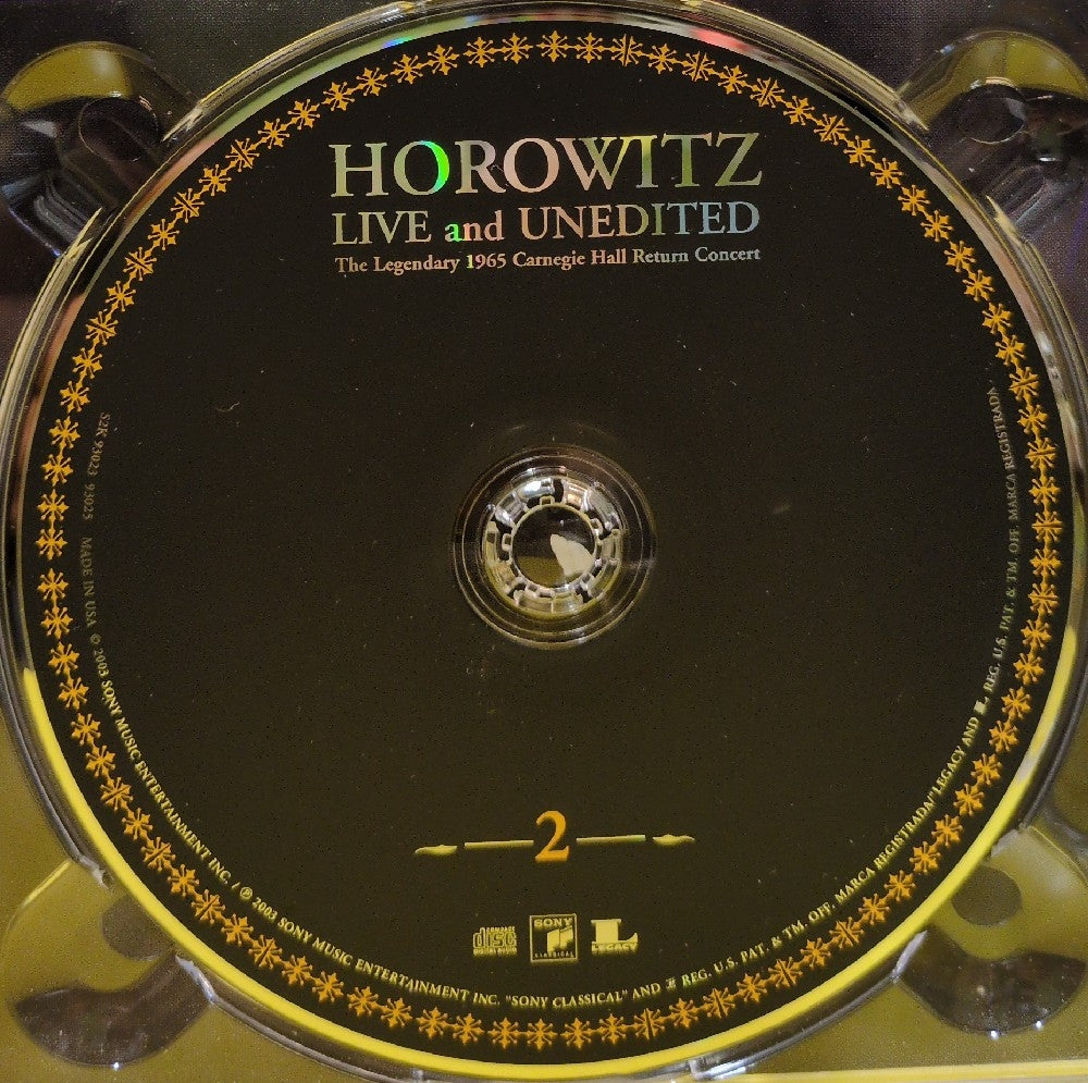 Vladimir Horowitz - Horowitz Live And Unedited  (The Historic 1965 Carnegie Hall Return Concert) - 2003 - S2K 93023 - Used - EX - CDs - 2xCD/1xDVD Set