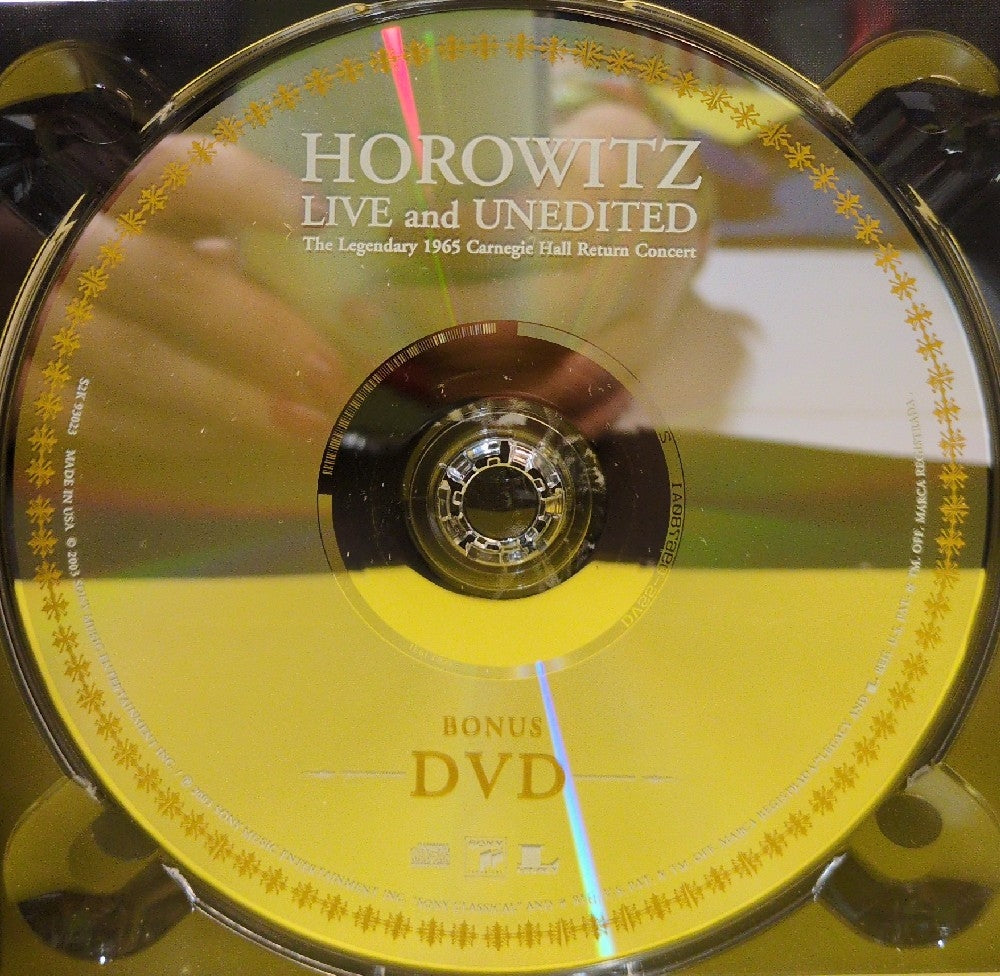 Vladimir Horowitz - Horowitz Live And Unedited  (The Historic 1965 Carnegie Hall Return Concert) - 2003 - S2K 93023 - Used - EX - CDs - 2xCD/1xDVD Set