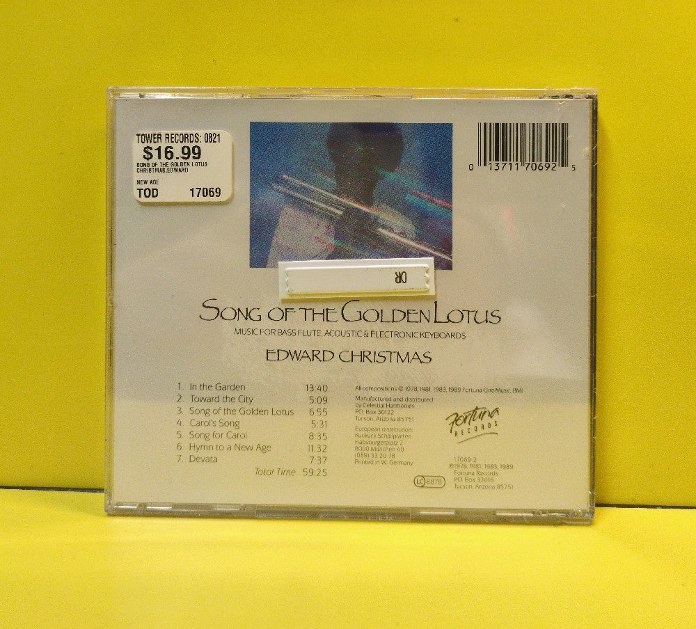 Edward Christmas - Song Of The Golden Lotus (Music For Bass Flute, Acoustic & Electronic Keyboards) - 1989 - 17069-2 - New - Sealed - CDs