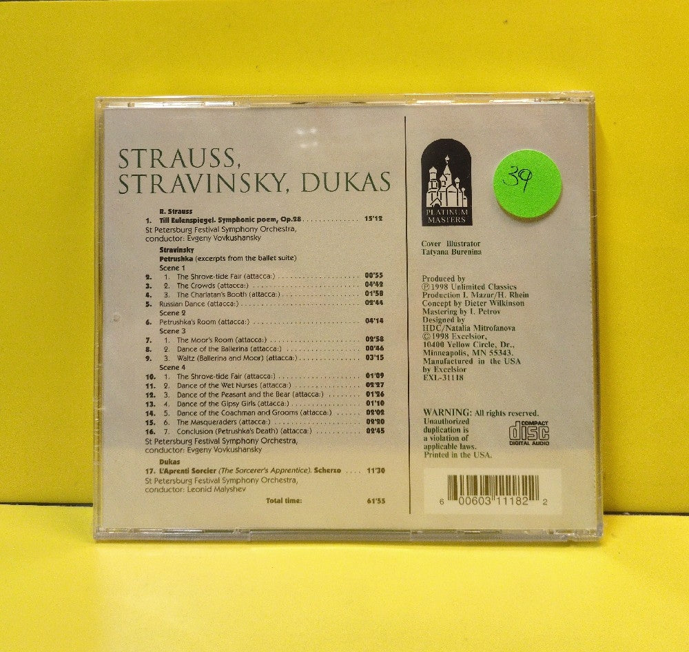 Strauss, Stravinsky, Dukas - Classical Rascals - 1998 - EXL-31118 - New - Sealed - CDs