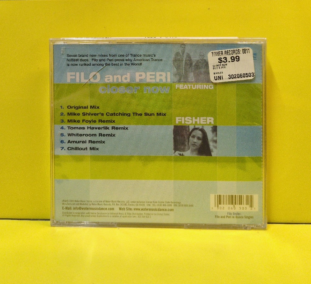 Filo And Peri Featuring Fisher - Closer Now - 2005 - 302 060 503 2 - New - Sealed - CDs