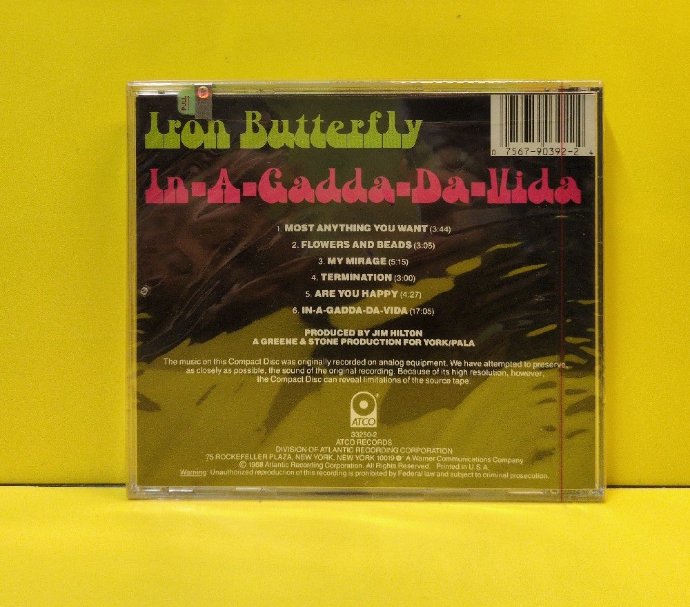 Iron Butterfly - In-A-Gadda-Da-Vida - 33250-2 - New - Sealed - CDs - Reissue