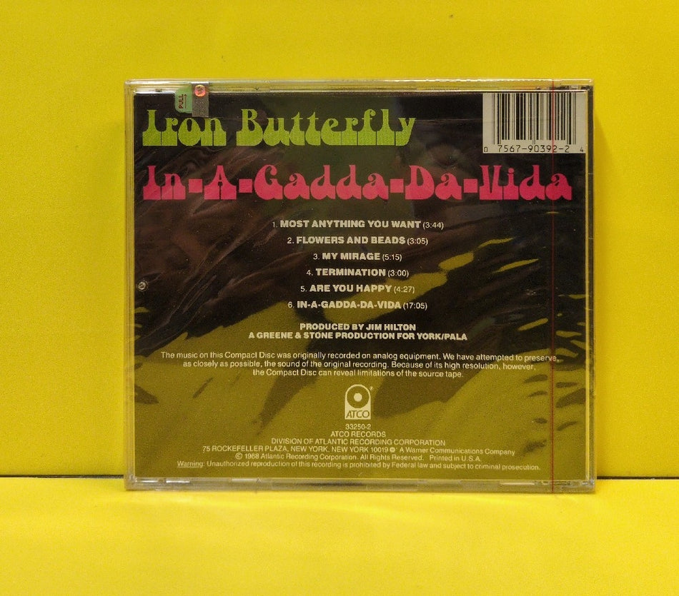 Iron Butterfly - In-A-Gadda-Da-Vida - 33250-2 - New - Sealed - CDs - Reissue